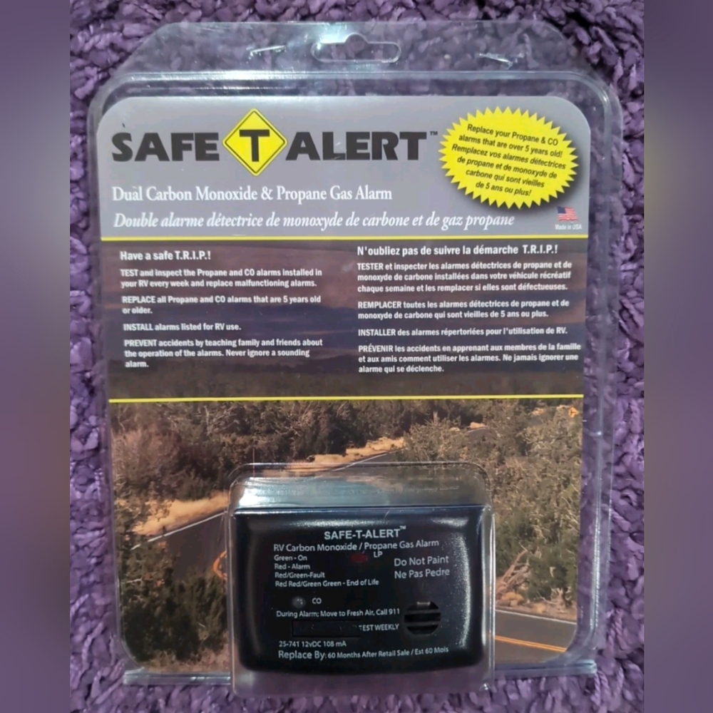 MTI Industry 25-741-BL Safe-T-Alert Mini RV Dual Carbon Monoxide/Propane